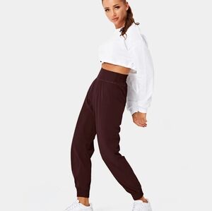 High Waisted Elastic Waistband Hiking Joggers
